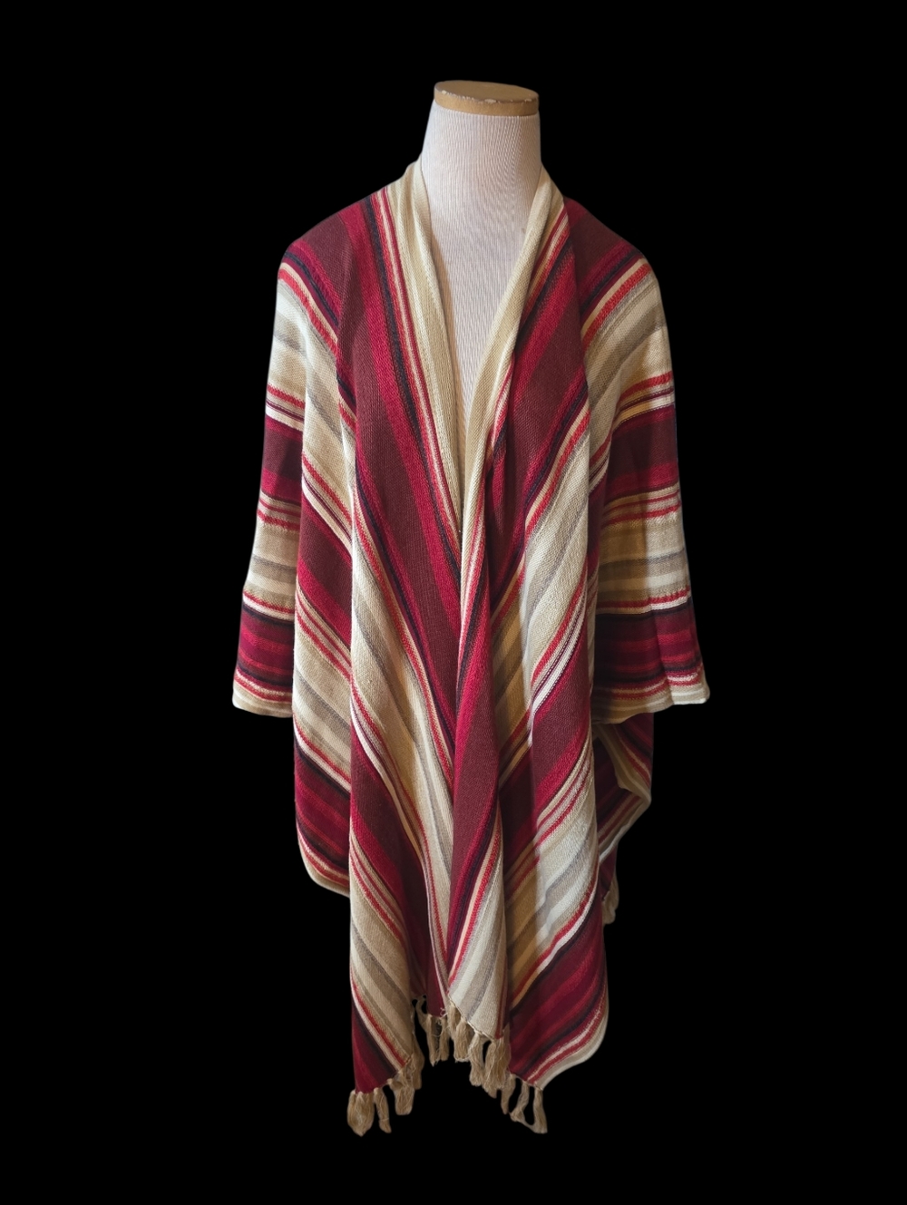 NWT Lauren Ralph Lauren Linen Blend Knit Ruana Retail $260